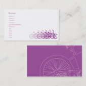Carte De Visite Vélo pourpre - potelé (Devant / Derrière)