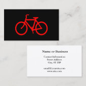 Carte De Visite Vélo Rouge (Devant / Derrière)