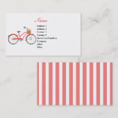 Carte De Visite Vélo rouge (Devant / Derrière)