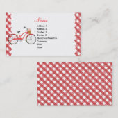 Carte De Visite Vélo rouge (Devant / Derrière)