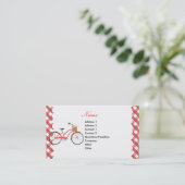 Carte De Visite Vélo rouge (Debout devant)