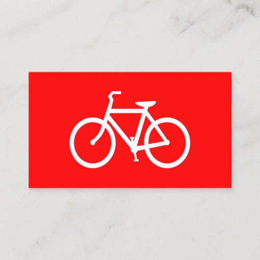 Carte De Visite Vélo rouge et blanc (Devant)