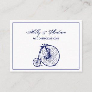 Carte De Visite Vélo Velocipede Penny Farthing vintage Blu