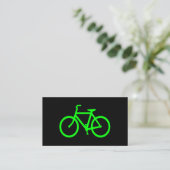 Carte De Visite Vélo Vert Citron (Debout devant)