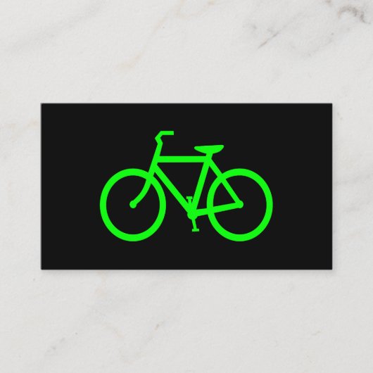 Carte De Visite Vélo Vert Citron (Devant)