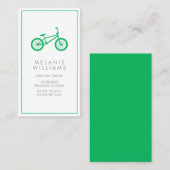 Carte De Visite Vélo vert mood (Devant / Derrière)