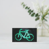 Carte De Visite Vélo vert pour réparation de vélos Boutiques Répar (Debout devant)