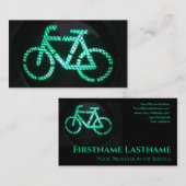 Carte De Visite Vélo vert pour réparation de vélos Boutiques Répar (Devant / Derrière)
