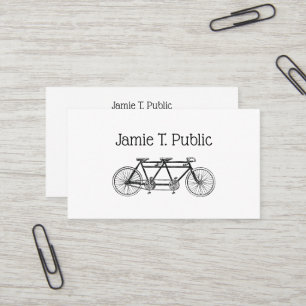Carte De Visite Vélo vintage construit pour deux / Vélo tandem