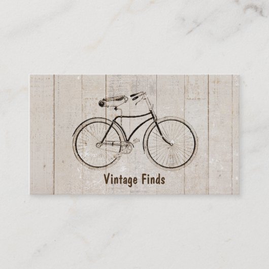 Carte de visite vélo vintage rustique campagne (Devant)
