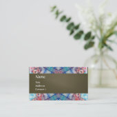 Carte De Visite VELON PSYCHÉDELIC monogramme, rose violet gris (Debout devant)