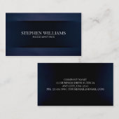 Carte De Visite Velours bleu (Devant / Derrière)