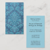 Carte De Visite Velours de coupe de damassé, double damassé (Devant / Derrière)