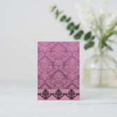 Carte De Visite Velours de coupe de damassé, DOUBLE DAMASSÉ dans (Debout devant)