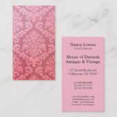 Carte De Visite Velours de coupe de damassé, satin de relief (Devant / Derrière)