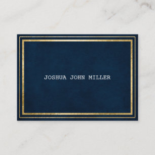 Carte De Visite Velours d'or marin bleu VIP blanc de cadre