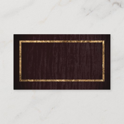 Carte De Visite Velours / Gold Frame (Dos)