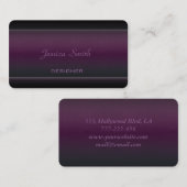 Carte De Visite velours moderne et élégant (Devant / Derrière)