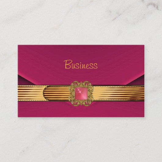 Carte de visite Velours rose Clutch or Purge (Devant)