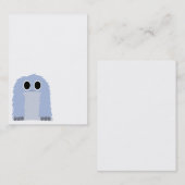 Carte de visite velu bleu de monstre (Devant / Derrière)