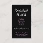 Carte De Visite VelusaSkullie (Dos)