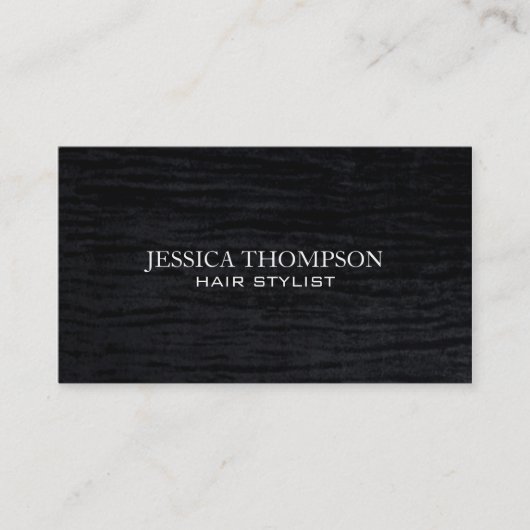 Carte De Visite Velvet | Black (Devant)