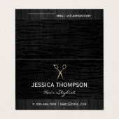 Carte De Visite Velvet noir | Découpe en bois (Extérieur déplié)