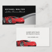 Carte De Visite Vendeur automobile | Voiture de sport (Devant / Derrière)