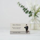 Carte De Visite Vendeur d'assurance (Debout devant)