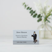 Carte de visite vendeur d'assurance (Debout devant)