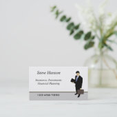 Carte De Visite Vendeur d'assurance (Debout devant)