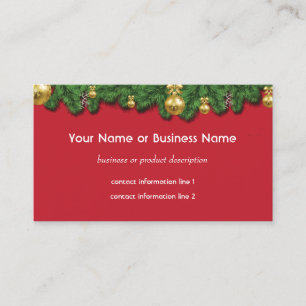 Carte De Visite Vendeur de fêtes de Noël
