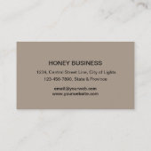 Carte De Visite Vendeur de miel d'abeilles Apiariste Rustique Brow (Dos)
