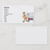 Carte De Visite vendeur de pop-corn film popcorn panier (Devant / Derrière)