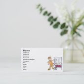 Carte De Visite vendeur de pop-corn film popcorn panier (Debout devant)