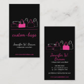 Carte De Visite Vendeur de sacs artisanal artisanat propriétaire (Devant / Derrière)