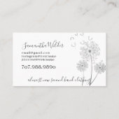 Carte De Visite Vendeur de vêtements Fleurs délicates (Dos)