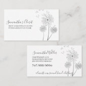 Carte De Visite Vendeur de vêtements Fleurs délicates (Devant / Derrière)