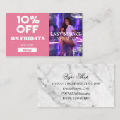 Carte De Visite Vendredi Code rabais spécial Vape Shop (Devant / Derrière)