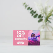 Carte De Visite Vendredi Code rabais spécial Vape Shop (Debout devant)