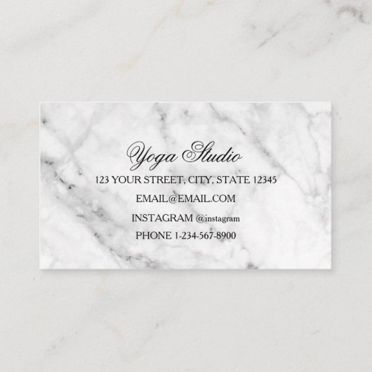 Carte De Visite Vendredi Code rabais Spécial Yoga Studio (Dos)