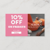 Carte De Visite Vendredi Code rabais Spécial Yoga Studio (Devant)