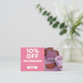 Carte De Visite Vendredi Code rabais Spécial Yoga Studio (Debout devant)