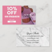 Carte De Visite Vendredi Code rabais Spécial Yoga Studio (Devant / Derrière)