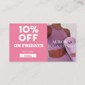 Carte De Visite Vendredi Code rabais Spécial Yoga Studio (Devant)