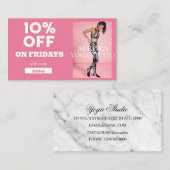 Carte De Visite Vendredi Code rabais Spécial Yoga Studio (Devant / Derrière)
