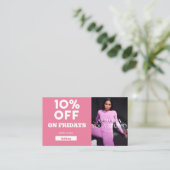 Carte De Visite Vendredi Code rabais Spécial Yoga Studio (Debout devant)