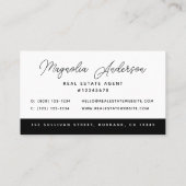 Carte De Visite Vendu Photo Agent immobilier (Dos)