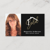 Carte De Visite Vendu Photo Agent immobilier (Devant)