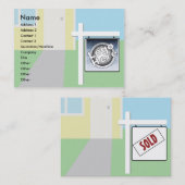 Carte De Visite Vendu - potelé (Devant / Derrière)